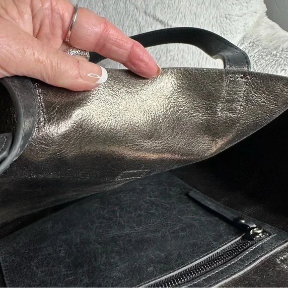 New Botkier Black Leather studded hobo tote with Botkier pouch - Picture 10 of 16